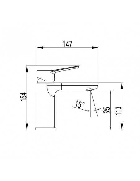 Grifo de lavabo RHIO negro 3165NG