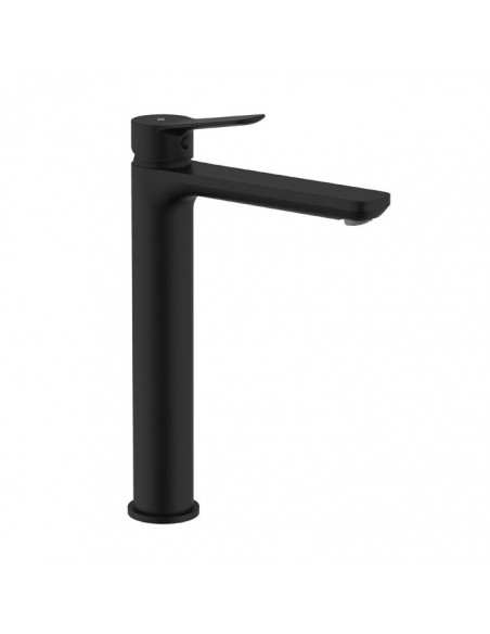 Grifo de lavabo de caño alto RHIO negro 3166NG
