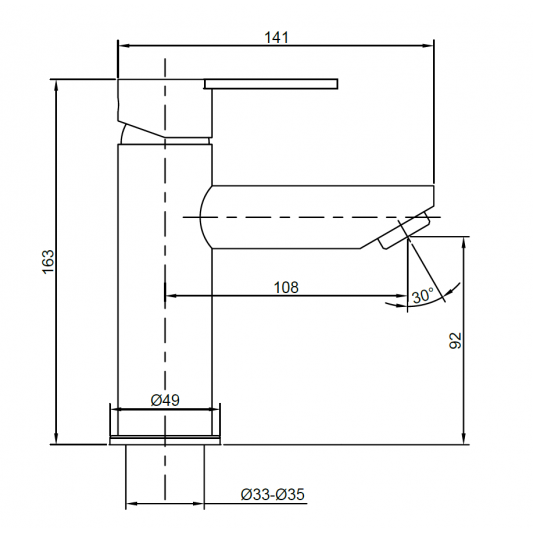 Grifo de lavabo Iony negro 3280N 2
