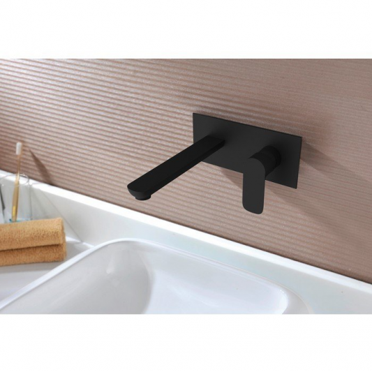 Grifo lavabo empotrado monomando Cassio Negro 3049 2