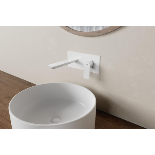 Grifo lavabo empotrado monomando Cassio Blanco 3048BL 2