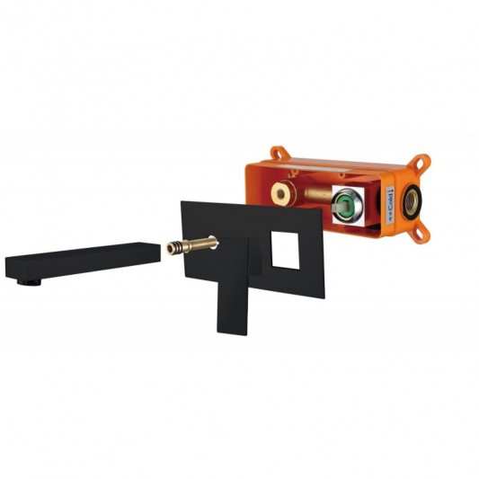 Grifo lavabo empotrado monomando Orion Negro 3029
