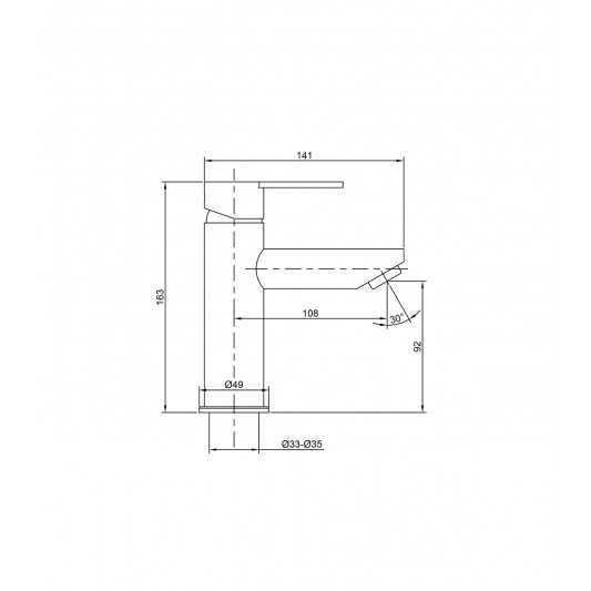 Grifo de lavabo Iony cromo 3284 2