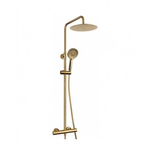 Columna de Ducha vista Round ELITE Termostática Oro 3250OR