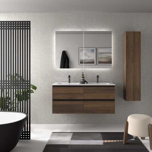 SALGAR BEQUIA METAL 2C Mueble de baño suspendido con lavabo Constanza 60-70-80-100-120 3 colores 2