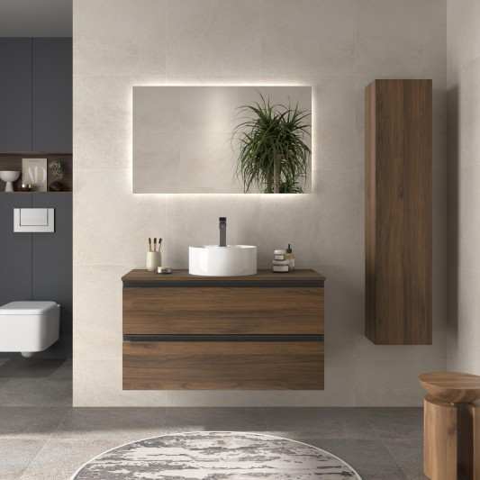 SALGAR BEQUIA METAL 2C Mueble de baño suspendido Sin lavabo sobre encimera 60-70-80-100-120 3 colores