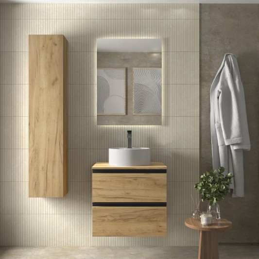 SALGAR BEQUIA METAL 2C Mueble de baño suspendido Sin lavabo sobre encimera 60-70-80-100-120 3 colores 2