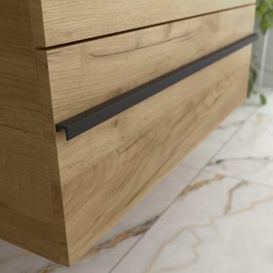 SALGAR Born 2C Mueble de baño suspendido con lavabo sobre encimera 60-70-80-100-120 Roble