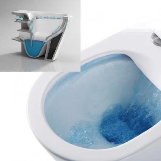 Aquore Genova| Inodoro cerámico Rimless Blanco Mate con salida dual