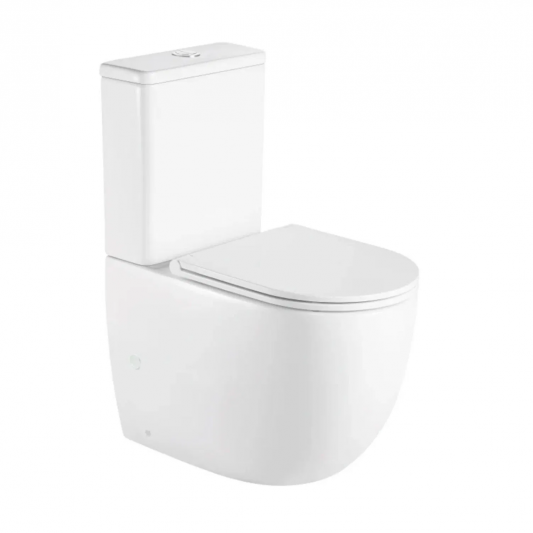 Aquore Genova| Inodoro cerámico Rimless Blanco Mate con salida dual