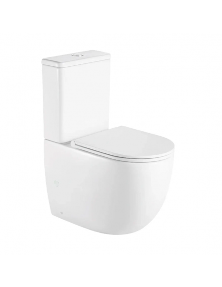 Aquore Genova| Inodoro cerámico Rimless Blanco Mate con salida dual