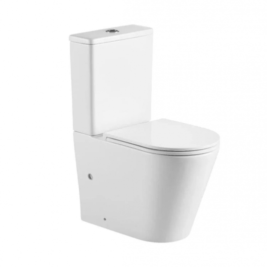Aquore Turín| Inodoro cerámico Rimless Blanco Mate con salida dual