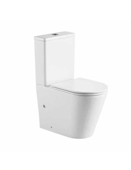 Aquore Turín| Inodoro cerámico Rimless Blanco Mate con salida dual