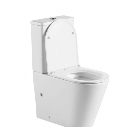 Aquore Turín| Inodoro cerámico Rimless Blanco Mate con salida dual 2