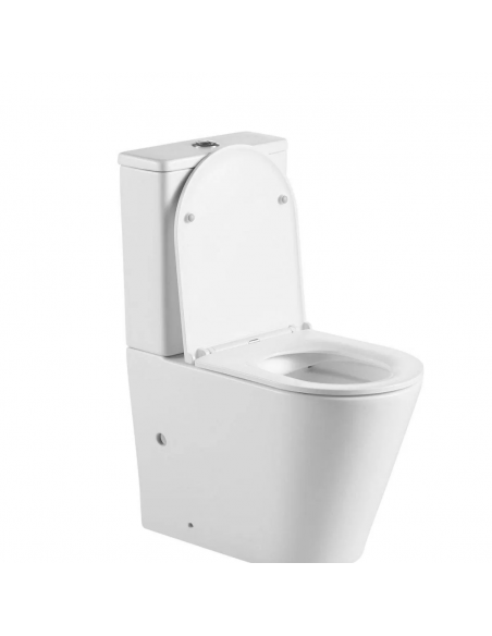 Aquore Turín| Inodoro cerámico Rimless Blanco Mate con salida dual