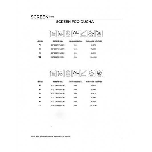 SBX_Imex Mampara hoja fija SCREEN Cromo 2