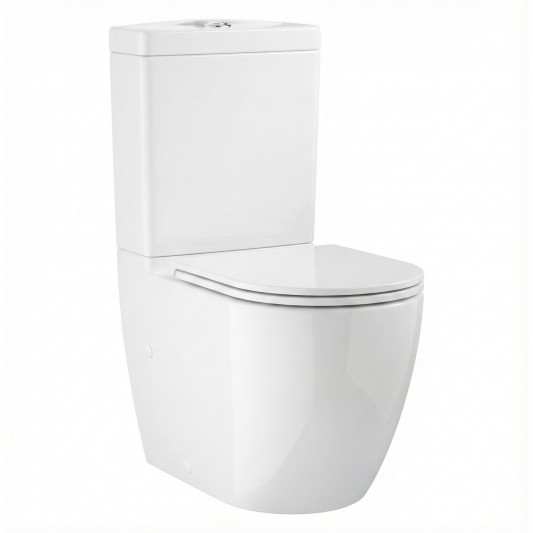 Tapa compatible Wc Duroplast Bau recto de Grohe blanca 2
