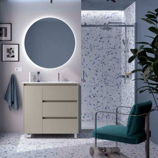 Mueble baño con patas Noja 3C de Salgar 90