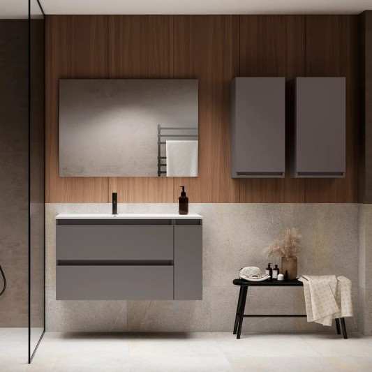 Mueble de baño suspendido Box de 2 C + 1 P de Visobath 80-90-100 Lacado