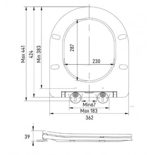 Tapa compatible Wc Duroplast Rodin de Jacob delafon