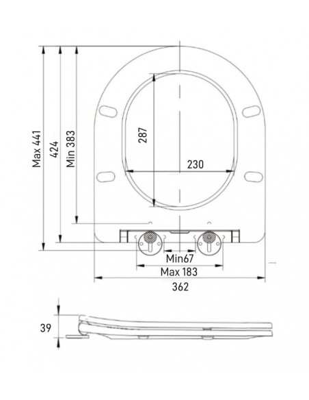 Tapa compatible Wc Duroplast Rodin de Jacob delafon