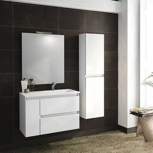 Mueble de baño suspendido Box de 2 C + 1 P TOP de Visobath 80-90-100 Lacado