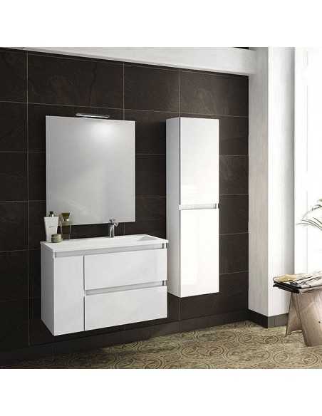 Mueble de baño suspendido Box de 2 C + 1 P TOP de Visobath 80-90-100 Lacado