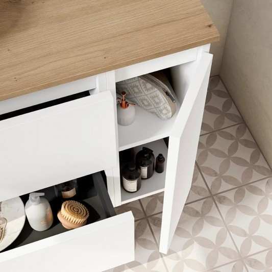 Mueble de baño suspendido Box TOP de 2 C + 1 P de Visobath 80-90-100 Laminado