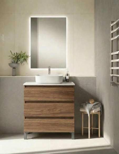 Mueble de baño con patas Box TOP de Visobath 3 Cajones 60-70-80-100-120 Laminado