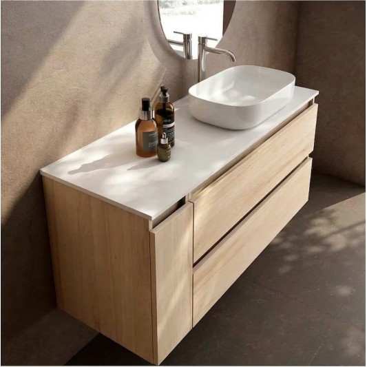 Mueble de baño suspendido Box TOP de 2 C + 1 P de Visobath 80-90-100 Laminado