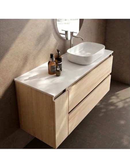 Mueble de baño suspendido Box TOP de 2 C + 1 P de Visobath 80-90-100 Laminado