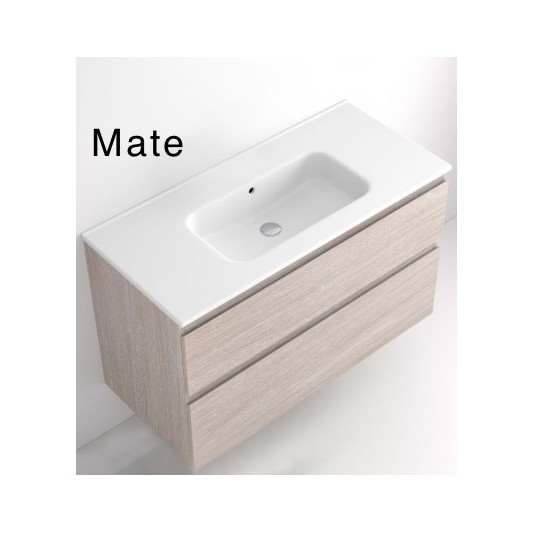 Lavabo ceramico de baño sin orificio para grifo