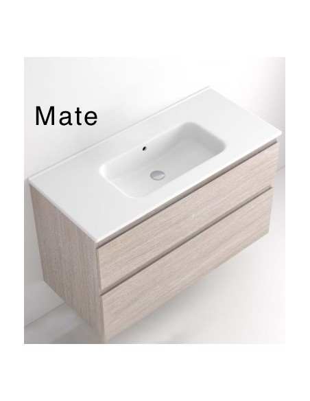 Lavabo ceramico de baño sin orificio para grifo