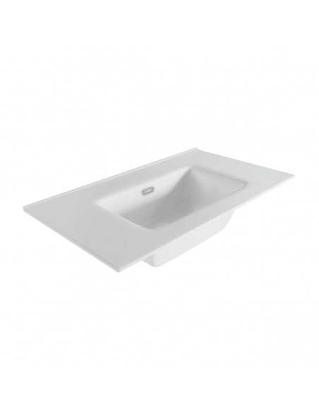Lavabo ceramico de baño sin orificio para grifo