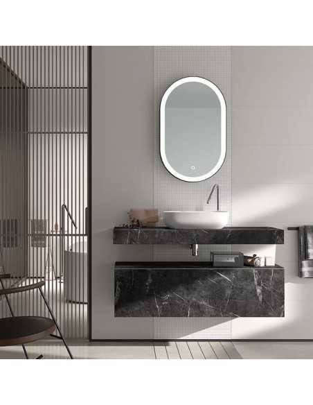 Encimera de baño de 10 cm de altura con cajonera op. Nomad Visobath 60-80-100-12 Pure