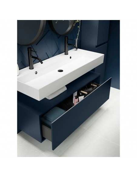 Encimera de baño de 10 cm de altura con cajonera op. Nomad Visobath 60-80-100-12 Pure