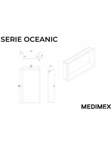 Imex - Hornacina Oceanic con LED Black gun metal 63x33 HOR005/BGM