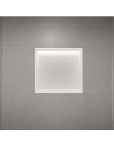Hornacina para baño cuadrada con luz led Blanca Indic HOR004/BL