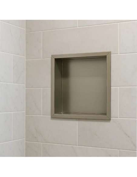 Hornacina para baño cuadrada Níquel Atlantic HOR001/NQ