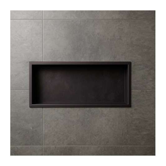 Hornacina para baño rectangular Black gun metal Pacific HOR002/BGM