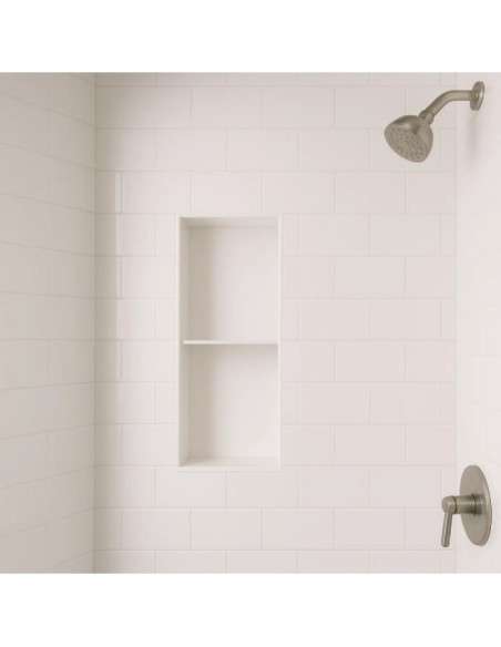 Hornacina para baño vertical con dos estantes Blanca Artic HOR003/BL