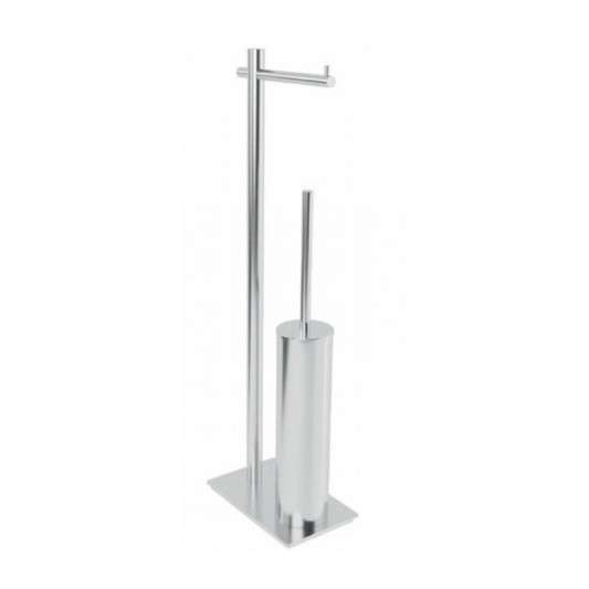 Escobillero con portarrollos cromo Practic CAP003-07 2