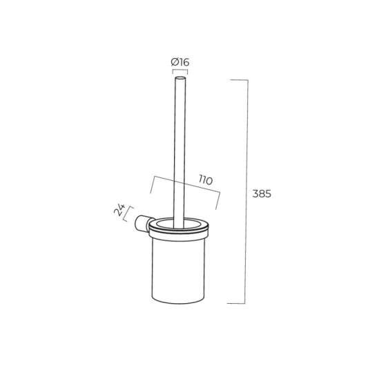 Escobillero negro mate Time CAT004-06/NG 2