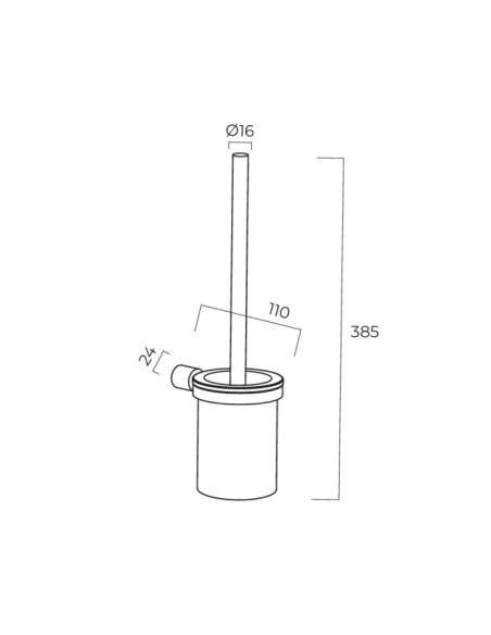 Escobillero negro mate Time CAT004-06/NG