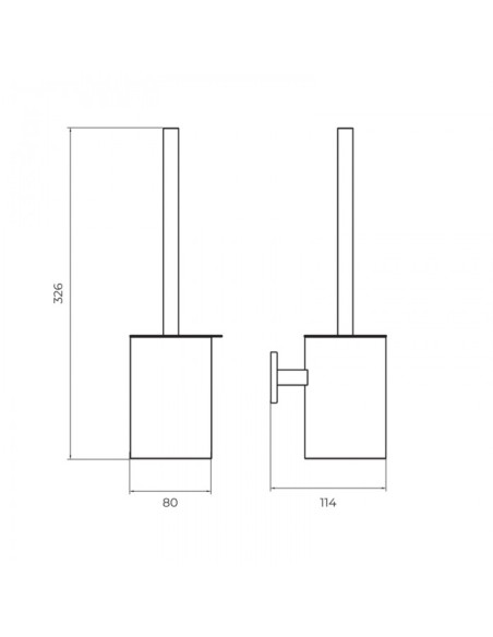 Escobillero oro rosa cepillado Technic CAT002-06/ORC