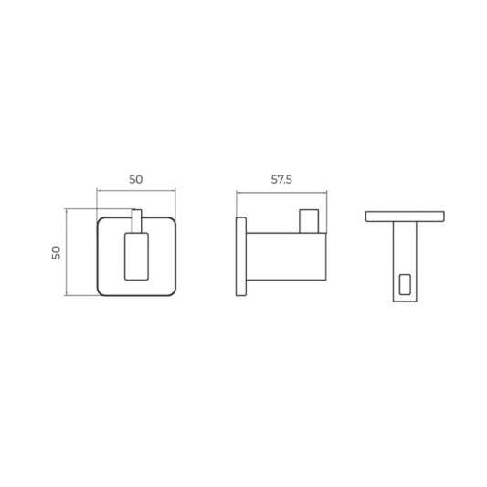 Percha oro cepillado Technic CAT002-01/OC 2