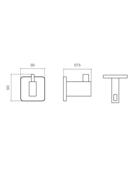 Percha oro rosa cepillado Technic CAT002-01/ORC