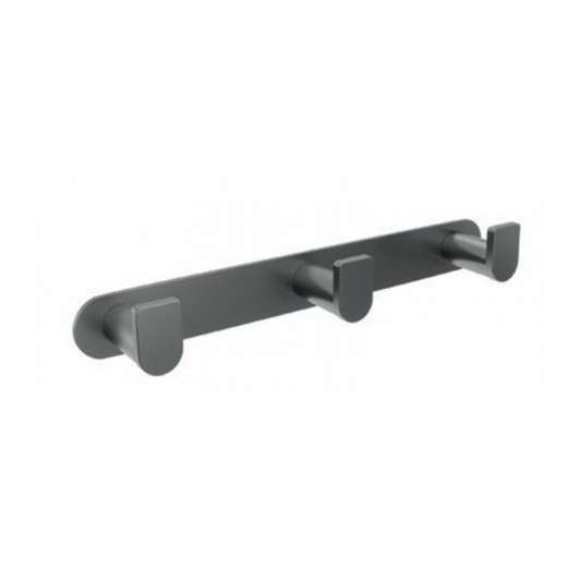 Percha triple black gun metal Practic CAP003-02/BGM