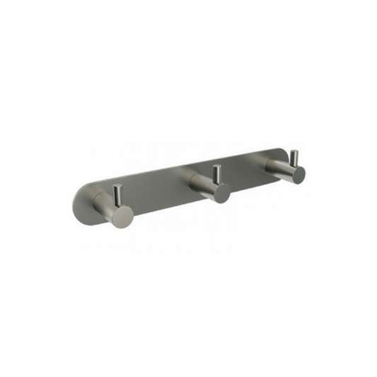 Percha triple níquel cepillado Essential CAE001-02/NQ