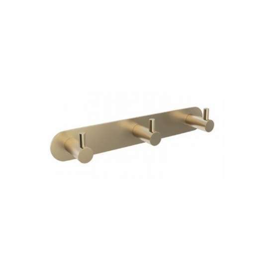 Percha triple oro cepillado Essential CAE001-02/OC